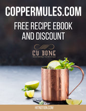 Load image into Gallery viewer, Heavy Gauge 100% Pure Copper, No-Nickel Lining, Hammered Finish - Solid Copper Water Pitcher, Keep Drinks Frosty Cold, 70-ounce capacity, Copper Water Jug, Perfect for Moscow Mules, Recipe Booklet