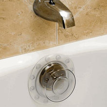 Load image into Gallery viewer, Deluxe Comfort Deep Water Bath Drain Stopper - Bottomless Bath Overflow Drain Cover - 100% PVC Vinyl - Mildew Resistant - Drain Stopper, Clear