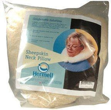 Load image into Gallery viewer, Neck Pillow w/ Imitation Sheepskin Zippered Cover - L 13" x H 1.5" x W 14"