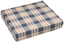 Load image into Gallery viewer, Plaid Polycotton Cover For 16" X 18" X 2" Cushion - L 16" x H 2" x W 18"