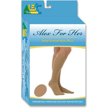 Load image into Gallery viewer, Sheer Knee Highs Black 8-15 mmHg - Large