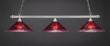Load image into Gallery viewer, Square 3 Light Bar Shown In Brushed Nickel Finish With 16" Crystal Glass
