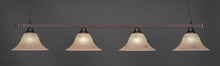 Load image into Gallery viewer, Square 4 Light Bar Shown In Bronze Finish With 14" Marble Glass