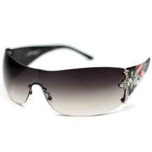 Load image into Gallery viewer, Ed Hardy Cross Sunglasses EHA Cross Black