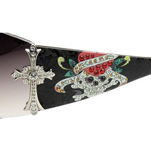 Load image into Gallery viewer, Ed Hardy Cross Sunglasses EHA Cross Black