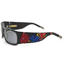 Load image into Gallery viewer, Ed Hardy Ehs-036 Devil On Panther Flat Sunglasses - Black/Gray