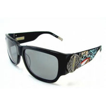 Load image into Gallery viewer, Ed Hardy Ehs-040 Surf Or Die Sunglasses - Black/Gray