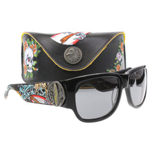 Load image into Gallery viewer, Ed Hardy Ehs-040 Surf Or Die Sunglasses - Black/Gray