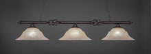 Load image into Gallery viewer, Elegant 3 Light Bar Shown In Dark Granite Finish With 16" Marble Glass