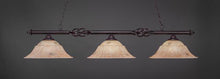 Load image into Gallery viewer, Elegant 3 Light Bar Shown In Dark Granite Finish With 16" Marble Glass
