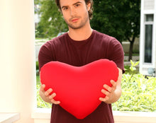 Load image into Gallery viewer, Heart - Shaped Pillow - Red Valentine Pillow - Micro Bead Squishy Pillow