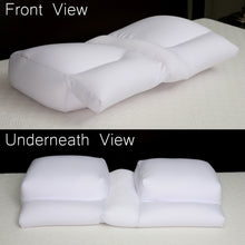 Load image into Gallery viewer, Better Sleep Cloud Microbead Pillow, Large - Patented Arm-Tunnel Design Improves Hand And Arm Circulation - Light Air Cloud Microbeads - Perfect Side And Stomach Sleeper Pillow - Bed Pillow, White