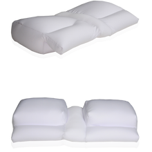 Load image into Gallery viewer, Better Sleep Cloud Microbead Pillow, Large - Patented Arm-Tunnel Design Improves Hand And Arm Circulation - Light Air Cloud Microbeads - Perfect Side And Stomach Sleeper Pillow - Bed Pillow, White