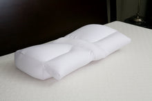 Load image into Gallery viewer, Better Sleep Cloud Microbead Pillow, Large - Patented Arm-Tunnel Design Improves Hand And Arm Circulation - Light Air Cloud Microbeads - Perfect Side And Stomach Sleeper Pillow - Bed Pillow, White