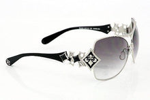 Load image into Gallery viewer, Affliction Angelina Sunglasses Silver/Black Shades