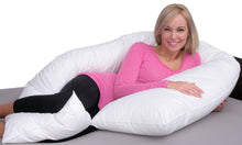 Load image into Gallery viewer, Deluxe Comfort Xtra Long Full Length Body Pillow, 102" L x 15" W - Prenatal Pregnancy Pillow - Over Eight Feet Long - Full Body Side Sleeper - Body Pillow, White