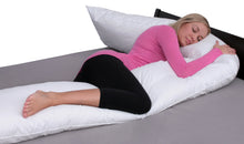 Load image into Gallery viewer, Deluxe Comfort Xtra Long Full Length Body Pillow, 102" L x 15" W - Prenatal Pregnancy Pillow - Over Eight Feet Long - Full Body Side Sleeper - Body Pillow, White