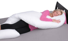 Load image into Gallery viewer, Deluxe Comfort Xtra Long Full Length Body Pillow, 102" L x 15" W - Prenatal Pregnancy Pillow - Over Eight Feet Long - Full Body Side Sleeper - Body Pillow, White
