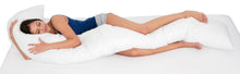 Load image into Gallery viewer, Deluxe Comfort Xtra Long Full Length Body Pillow, 102" L x 15" W - Prenatal Pregnancy Pillow - Over Eight Feet Long - Full Body Side Sleeper - Body Pillow, White