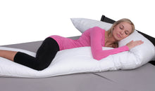 Load image into Gallery viewer, Deluxe Comfort Xtra Long Full Length Body Pillow, 102" L x 15" W - Prenatal Pregnancy Pillow - Over Eight Feet Long - Full Body Side Sleeper - Body Pillow, White