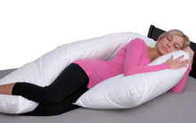 Load image into Gallery viewer, Deluxe Comfort Xtra Long Full Length Body Pillow, 102" L x 15" W - Prenatal Pregnancy Pillow - Over Eight Feet Long - Full Body Side Sleeper - Body Pillow, White