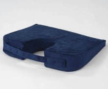 Load image into Gallery viewer, Deluxe Comfort Coccyx Car Seat Cushion With Removable Washable Cover - Firm Supportive Foam - Convenient Carrying Handle - Great For Travel - Seat Cushion