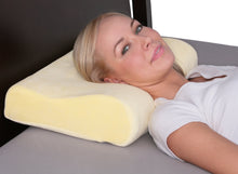 Load image into Gallery viewer, Deluxe Comfort Perfect Contour Memory Foam Bed Pillow, 19" x 11" - Stress And Neck Tension Relief - Therapeutic Memory Foam - Hotel Quality - Bed Pillow, Velour
