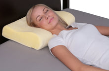 Load image into Gallery viewer, Deluxe Comfort Perfect Contour Memory Foam Bed Pillow, 19" x 11" - Stress And Neck Tension Relief - Therapeutic Memory Foam - Hotel Quality - Bed Pillow, Velour