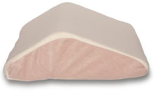 Load image into Gallery viewer, Deluxe Comfort Sloped Knee Lift - Tailbone Support - Specialty Medical Pillow - Removable Easy Care Washable Sherpa Cover - Leg Positioner Pillow, White