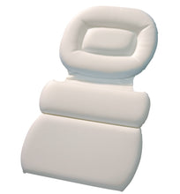 Load image into Gallery viewer, Deluxe Comfort Luxury Jacuzzi Bath Pillow, 15" x 12" x 4" - Spa Quality Premium Vinyl - Hot Tub Safe 3-Panel Cushion - Long Lasting Easy To Clean - Bath Pillow, White