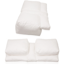 Load image into Gallery viewer, Better Sleep Pillow Goose Down Pillow - Patented Arm-Tunnel Design Improves Hand And Arm Circulation - Neck Pain Relief - Perfect Side And Stomach Sleeper Pillow - Bed Pillow, White