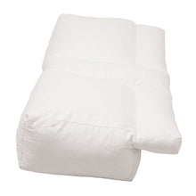 Load image into Gallery viewer, Better Sleep Pillow Goose Down Pillow - Patented Arm-Tunnel Design Improves Hand And Arm Circulation - Neck Pain Relief - Perfect Side And Stomach Sleeper Pillow - Bed Pillow, White