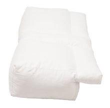 Load image into Gallery viewer, Better Sleep Pillow Goose Down Pillow - Patented Arm-Tunnel Design Improves Hand And Arm Circulation - Neck Pain Relief - Perfect Side And Stomach Sleeper Pillow - Bed Pillow, White