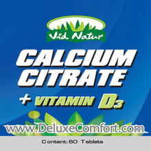 Load image into Gallery viewer, Calcium Citrate Plus Vitamin D3 60 Tablets 316mg Calcium Is Essential for Strong Bones and Vitamin D3 Helps the Body Absorb Calcium. Reduces Risk of