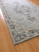 Load image into Gallery viewer, Handmade Wool Persian Light Blue/ Silver 5' x 8' CH-2159-A Area Rug