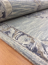 Load image into Gallery viewer, Handmade Wool Persian Light Blue/ Silver 5' x 8' CH-2159-A Area Rug