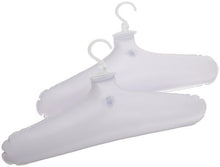 Load image into Gallery viewer, FREE GIFT - Deluxe Comfort Inflatable Travel Clothes Hanger - Rounded Edges Prevent Hanger Crease - Deflates For Compact Storage - Light Weight Easy On Closets - Clothes Hangers, White