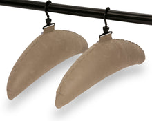 Load image into Gallery viewer, Quick Dry Inflatable Laundry Hangers, Large - Allows Further Sepration To Dry Faster - Deflates For Compact Storage And Travel - Curved Edges Prevent Hanger Crease - Clothes Hangers, Tan - Pack of 4