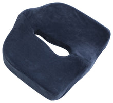 Load image into Gallery viewer, Specialty Medical Grade Sciatica Coccyx Support Cushion - Medical Grade Orthopedic High Density Foam - Maximum Lumbar Tailbone Back Support - Perfect For Home Or Office - Seat Cushion, Navy Blue