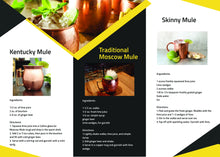 Load image into Gallery viewer, Moscow Mule Mugs: 100% Pure Copper, No-Nickel Lining, Hammered Finish - Solid Copper Mugs Keep Drinks Frosty Cold - Shot Glass, Stir Straws , Coasters , Printed InfoBook &amp; Free Download Recipe Ebook - Set of 2