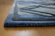 Load image into Gallery viewer, Handmade Wool Modern Blue 5' x 8' CH-2166-B Area Rug