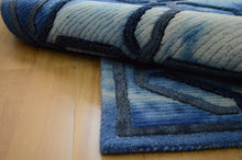 Load image into Gallery viewer, Handmade Wool Modern Blue 5' x 8' CH-2166-B Area Rug