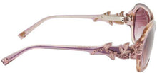 Load image into Gallery viewer, Ed Hardy Rose with Thorns Sunglasses Peach/Laveder Gradient 57 15 135