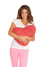 Load image into Gallery viewer, Deluxe Comfort Scarlet Red Valentine Heart Plush Decorative Pillow - Soft Cotton - Snuggly Soft - Heart Shaped Emoji - Throw Pillow, Scarlet Red