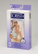 Load image into Gallery viewer, Jobst Ultrasheer Petite Thigh Highs 30-40 Mmhg Firm W/ Lace Silicone Top Band - Classic Black - X Large