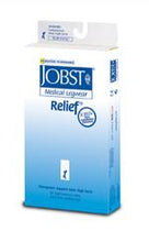 Load image into Gallery viewer, Jobst Relief 15 - 20 Mmhg Open Toe Thigh Highs With Silicone Top Band - Beige - Large