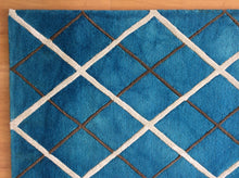 Load image into Gallery viewer, Handmade Wool Modern Blue 5' x 8' CH-2175-C Area Rug