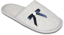 Load image into Gallery viewer, Ribbon Memory Foam Slippers Grey 9-10