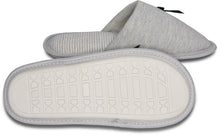 Load image into Gallery viewer, Ribbon Memory Foam Slippers Grey 9-10