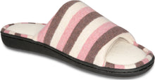 Load image into Gallery viewer, Mens Mesh Memory Foam Slippers Pink/Brown 11-12